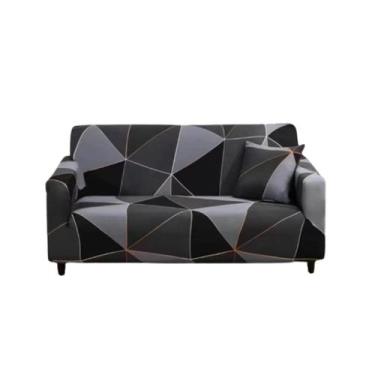 Imagem de Capa de poltrona de 4 assentos elástica com desenhos - Lightbek Offici