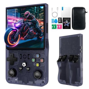 Imagem de Consola de jogos portátil WDYQJE R36MAX 4.0" IPS 64GB Cinza