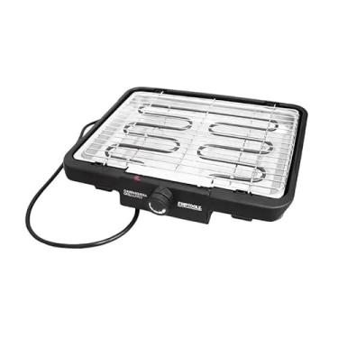 Imagem de Churrasqueira Elétrica Grill 127V com Grelha Removível Antiaderente Portátil Fácil de Limpar para Carnes Frangos Peixes e Legumes