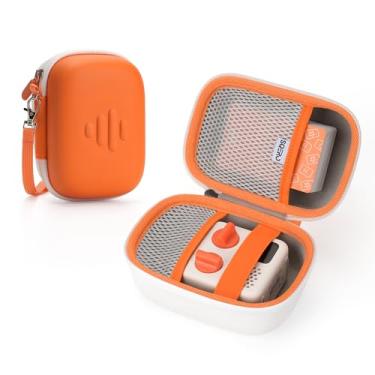 Imagem de Capa para Yoto Mini (edição 2024) infantil, comporta até 30 cartões à prova de choque, bolsa protetora de viagem com alça, para meninas e meninos - Vitality Orange