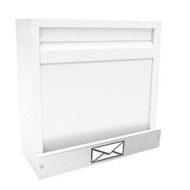 Imagem de Caixa Correio,Caixa de Correio Para Muro Parede Aço Inox Embutir Moderna(BRNACA HORIZONTAL)