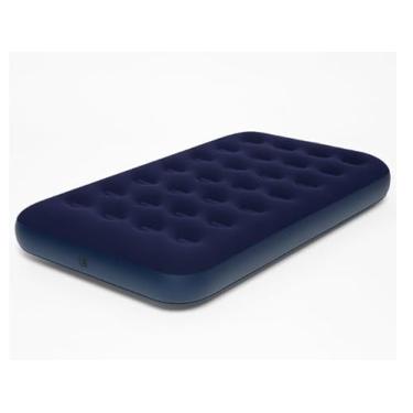 Imagem de Colchão Inflável Solteiro Azul Liso em PVC Resistente – Conforto Portátil para Quarto, Sala e Camping, Fácil de Inflar, Dobrar e Transportar, Ideal para Viagem e Uso Diário