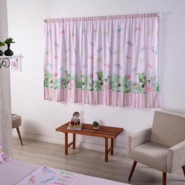 Imagem de Cortina Infantil e Juvenil Girl para Varão Simples Duplo 2m Estampa Di