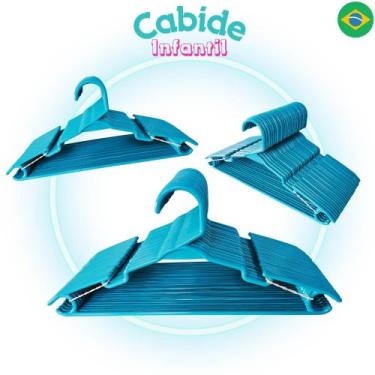 Imagem de Cabide juvenil infantil 25 unidades azul. - JF.INDUSTRIA