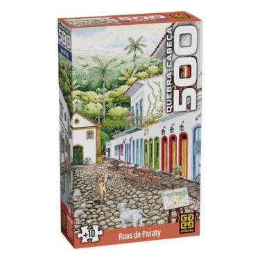 Imagem de Quebra-Cabeça Puzzle Rua de Paraty 500 Peças Grow - 04860