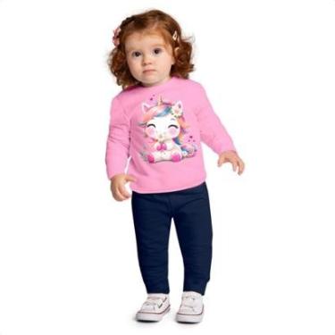 Imagem de Conjunto Moletom Flanelado Kyly Bebê Menina Inverno Infantil-Feminino