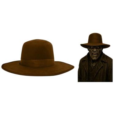 Imagem de Nicky Bigs Novelties Chapéu adulto de luxo, preto, aba larga, chapéu espanhol, amish, gaúcho, peste gaúcho, médico, padre, padre, fantasia, Marrom, tamanho �nico