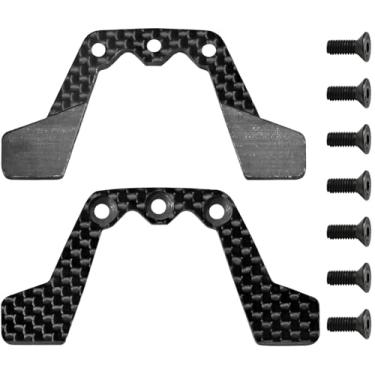 Imagem de RcThjia Carbon Fiber Droop Plate for Tamiya TT-02, TATT-033 Upgrade Part to Enhance Chassis Rigidity & Stability, for Competitive Racing, Off-Road Bashing, RC Car Enthusiasts and Hobbyists Black