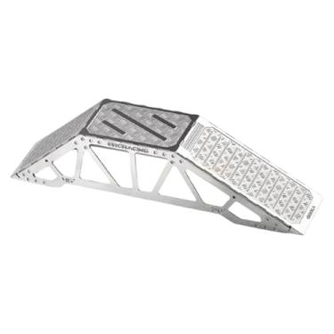 Imagem de Dynwave Acessórios para ponte de rampa de obstáculos de carro RC, adereços de cena de escalada portáteis, aço inoxidável realista para TRX4M SCX24, Prata
