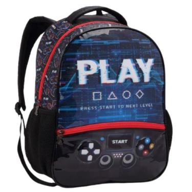 Imagem de Mochila para Menino infantil Escolar De Costa Gamer Estampa Controle -