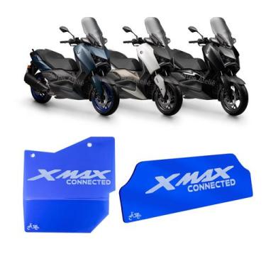 Imagem de Kit Protetor Motor E Divisória Grande Acrílico Xmax 250 - Jaspe Ateliê