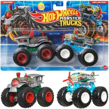 Imagem de Carrinhos Hot Wheels Monster Trucks - Loco Punk vs Airplane Mode MATTEL