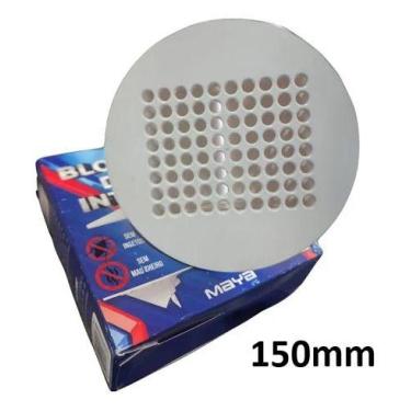Imagem de KIT 2 REDONDA 150mm BRANCO Grelha Bloqueadora de Odor e inseto - MAYA