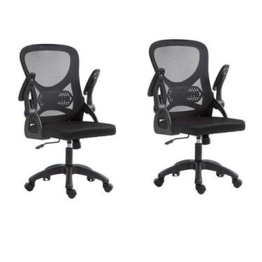Imagem de Kit com 2 Cadeira Escritório Diretor Office Columbus com Tela Mesh - E