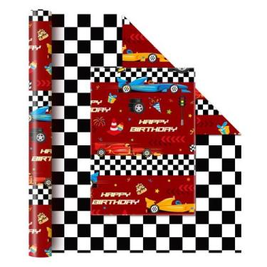 Imagem de Papel de embrulho WERNNSAI Race Car 17x10m Racing Cars Theme