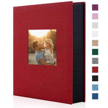 Imagem de Álbum de fotos Artmag 4x6 300 Fotos Linen Family Red