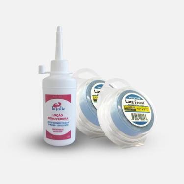 Imagem de Kit 2 fitas Adesivas Lace Front + 1 Loção Removedora 100ml - Genérico