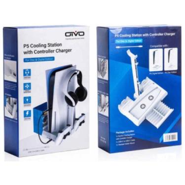 Imagem de Base Suporte para PS5 com Refrigeração e Carregador de Controles - Oiv