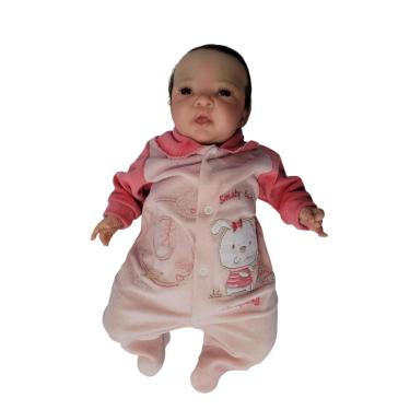 Imagem de Boneca Bebê Reborn 45 cm Feita À Mão Com Roupinha Pink