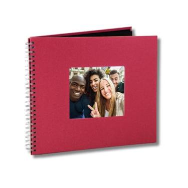 Imagem de Álbum de Fotos Scrapbook Vermelho TPFoto 30x30 Porta Retrato na Capa 20 Folhas