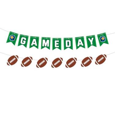 Imagem de Faixa Festa Futebol Pré-Montada, Bandeira Dia de Jogo Placa Tema Esporte Decoração Aniversário Pronta para Pendurar Suprimentos Festa para Crianças Adultos