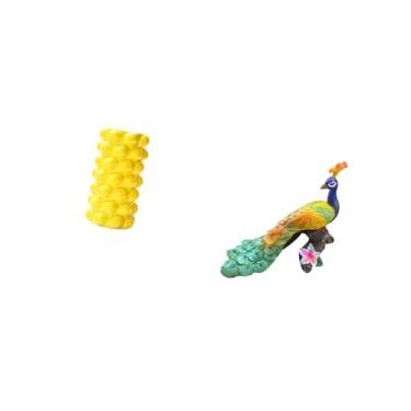 Imagem de Fenteer Vaso de Porcelana para Flores E Escultura de Pavão, Ornamento de Mesa Elegante para Decoração de Sala de Estar E Jardim, Estátua de Vaso Criativa