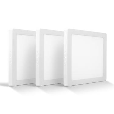 Imagem de Plafon Led Sobrepor Quadrado 18W Branco Frio 6500K bivolt com Design Slim Moderno para Teto Interno (3)