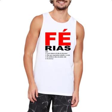 Imagem de Camiseta Regata Fe Ferias Frase - Alearts, GG