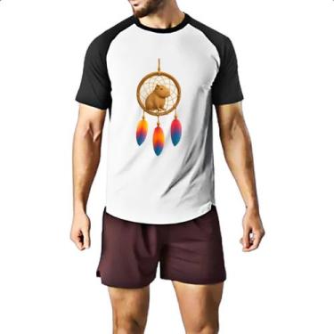 Imagem de Camiseta Raglan Apanhador de sonhos Capivara - Alearts, P