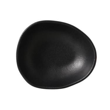 Imagem de Conjunto com 6 Cumbucas Oval Orgânico Preto Matte 14,5x12cm