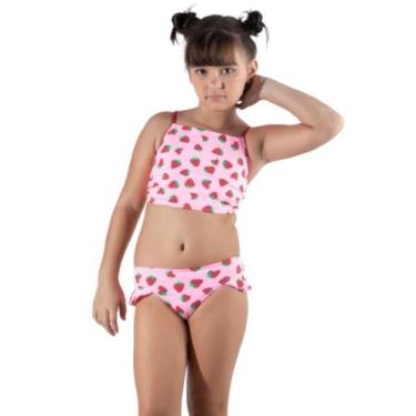 Imagem de Biquíni Cropped Infantil Estampado WLS Modas Confortavel Basico Para o