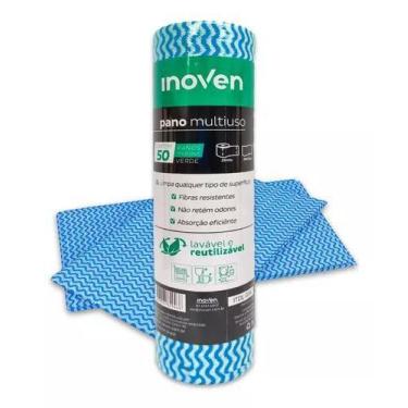 Imagem de 2 panos multiuso limpeza lavável reutilizável 28x40cm  50 un - INOVEN