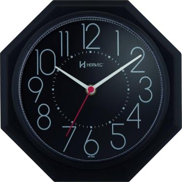 Imagem de Relógio De Parede Quartz 24 Cm Tic Tac Preto - Preto