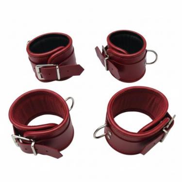 Imagem de Conjunto Algemas com Tornozeleiras almofadadas. AL033 Couro Legítimo -