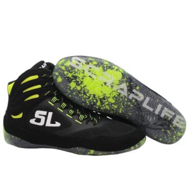 Imagem de ScrapLife Tênis masculino Endurance Wrestling | Calçado esportivo adulto jovem meninos meninas boxe MMA Wrestle BJJ NFHS Varsity College Size, Preto/Verde, 42