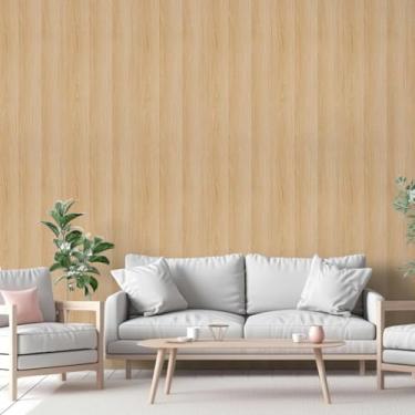 Imagem de Papel de parede de grão de madeira marrom, papel de parede autoadesivo, película de vinil removível para armários de bancada gaveta de mesa 39,9 cm x 299,7 cm