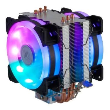 Imagem de Cooler Universal Fan Duplo Led Rgb Processador Intel/Amd - DEX