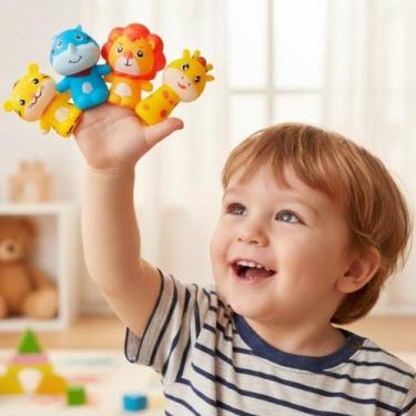 Imagem de Fantoche Dedoche Bichinhos Brinquedo Animais Floresta Macio - EINSTOK