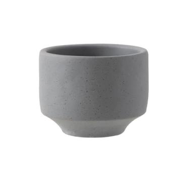 Imagem de Vasos de flores redondos com orifícios de drenagem, com vaso de mesa salpicado, para decorar sala de estar, quarto, estudo, peitoril da janela, vasos de flores decorativos (cinza)