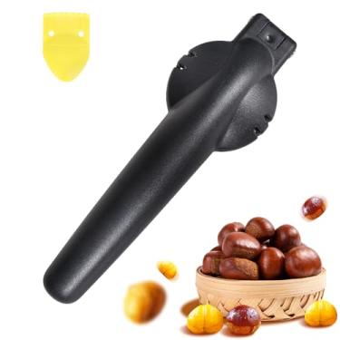 Imagem de Clipe de quebra-nozes de castanha, descascador de nozes, alicate abridor de metal, utensílios de cozinha multifuncional nogueira, utensílios de cozinha frutas secas (preto)