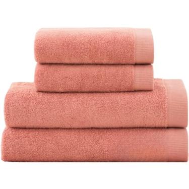 Imagem de Toalha Banhão Algodão Macia, Felpudas para Uso no Banho e no Rosto(Salmão)