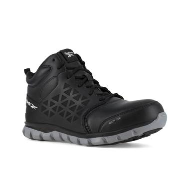 Imagem de Reebok Sapato masculino Sublite Cushion Work Safety Toe Athletic Mid Cut, Preto, 41