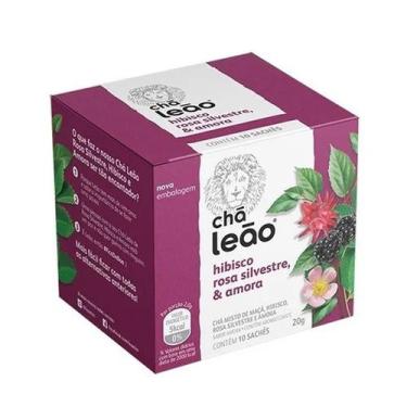 Imagem de Chá Leão Hibisco, Rosa Silvestre e Amora 10 sachês de 1,6g - Chá Leão
