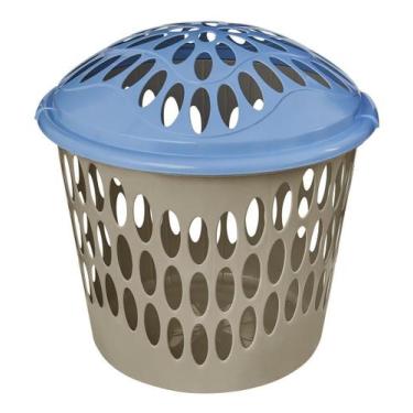 Imagem de Cesto Organizador para Roupas c/ Tampa Telado 45L Baby Usual - Usual U