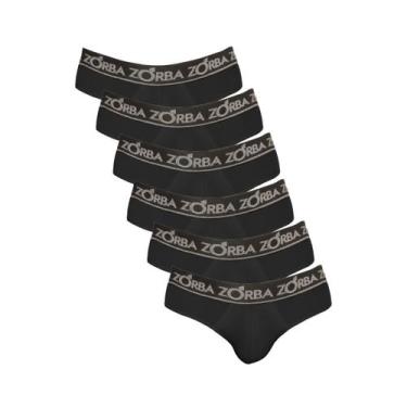 Imagem de Kit 6 Cuecas Zorba Slip Plus 716 Preto - P, Preto, P