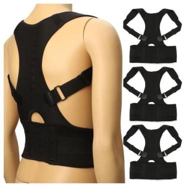 Imagem de Cinta Colete Corretor Postura Coluna Costas Ajustável Cintura Unissex 