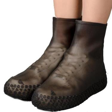 Imagem de Par Bota Capa de Chuva Impermeável em Silicone para Tênis Sapato - Mun