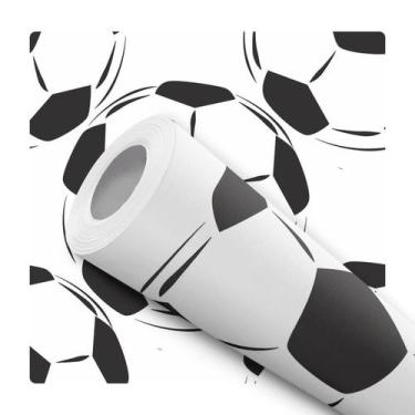 Imagem de Papel De Parede Adesivo Bola de Futebol Esporte Estampa Quarto Menino 