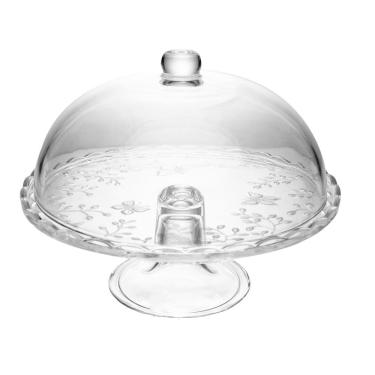 Imagem de Boleira de Cristal com Pé e Tampa New Butterfly 30 cm Lyor