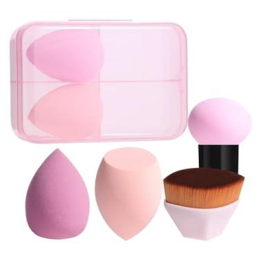 Imagem de Pincel Profissional para Base com 3 Esponjas Premium – Kit de Aplicação Suave e Acabamento Perfeito | Cerdas Densas + Esponjas Macias para Base, Corretivo e Contorno